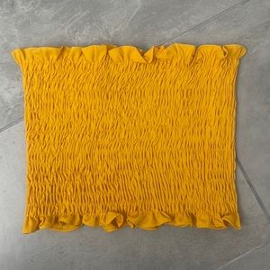 ruffly yellow-orange tube too